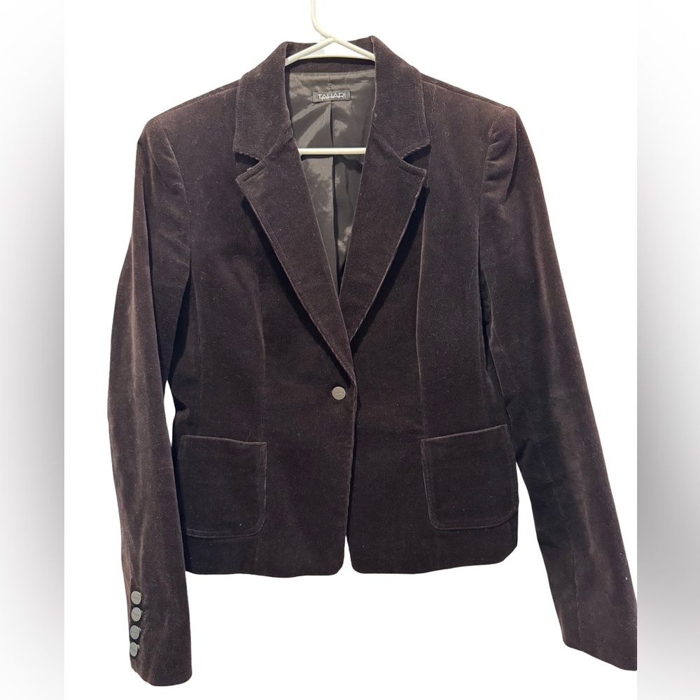 Tahari  Brown corduroy Blazer sz 14 office casual everyday